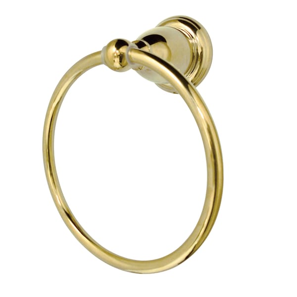 Heritage 6" Towel Ring, Polished Brass